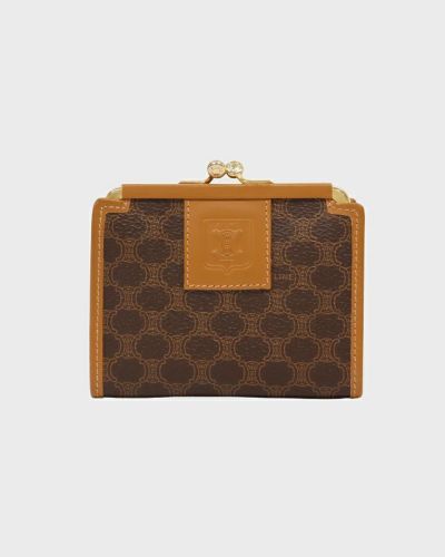 美品✨ セリーヌ Cマカダム がま口 コインケース 小銭入れ ボルドー