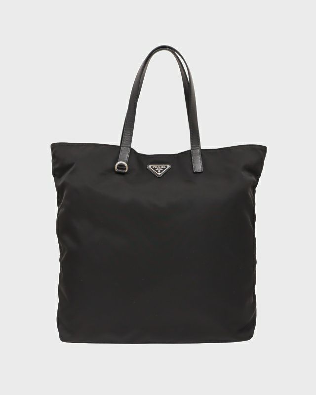 PRADA 三角ロゴ金具ナイロンステッチレザートートバッグ PRADA 三角ロゴ金具ナイロンステッチレザートートバッグ | Hedy