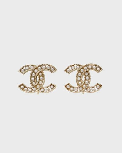 【パール＆フェザー♡】CHANEL イヤリング org.jpg