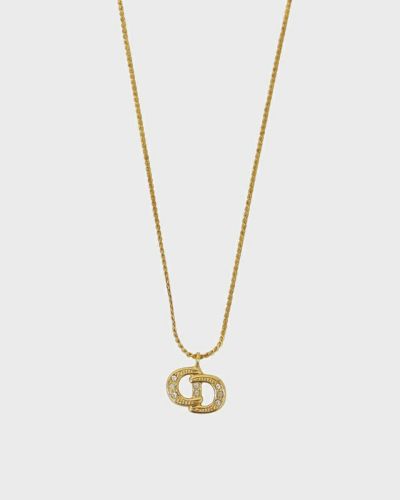 DIOR CDラインストーンネックレス Dior ディオール CDロゴ ラインストーン ネックレス