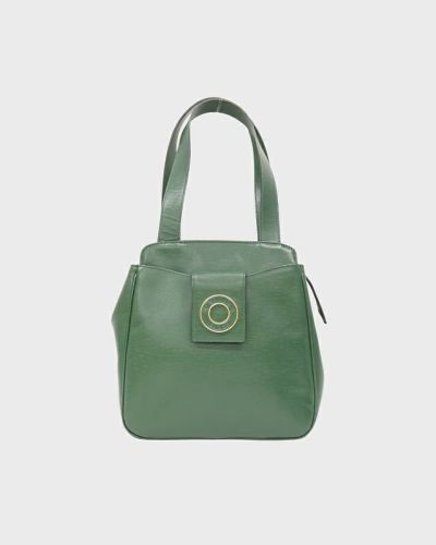CELINE サークルロゴ金具レザーハンドバッグ CELINE - 極 美品 保存袋付 CELINE セリーヌ ヴィンテージ