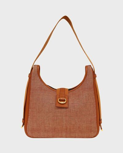 LOEWE アナグラム刻印レザーショルダーバッグ | Hedy