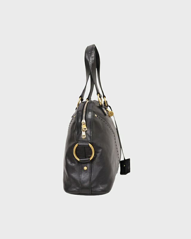 YSL ロゴ刻印レザーハンドバッグ | Hedy