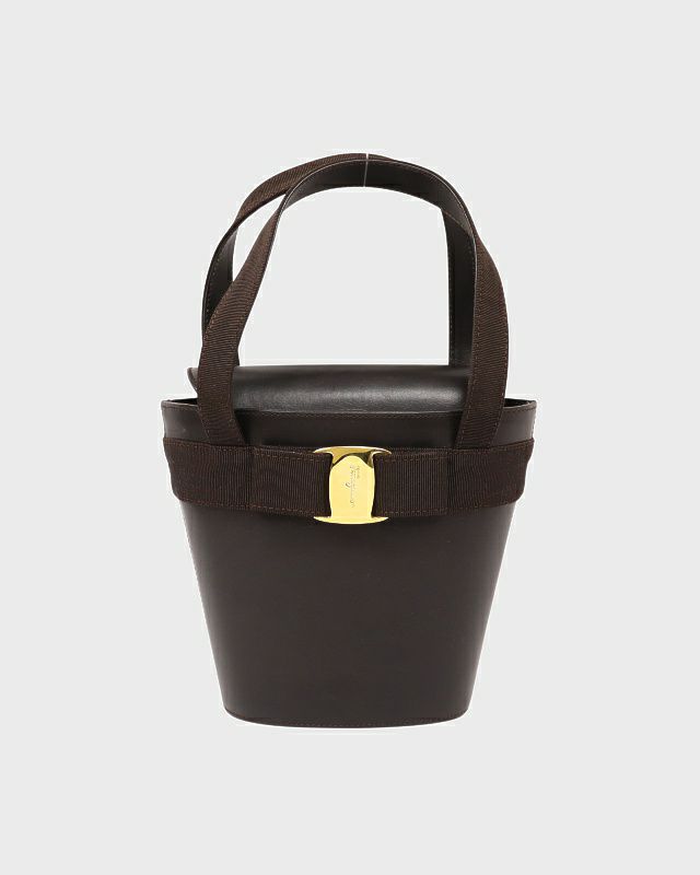 Ferragamo VARA金具レザーハンドバッグ | Hedy