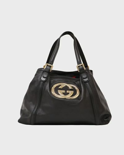 GUCCI インターロッキングレザートートバッグ | Hedy