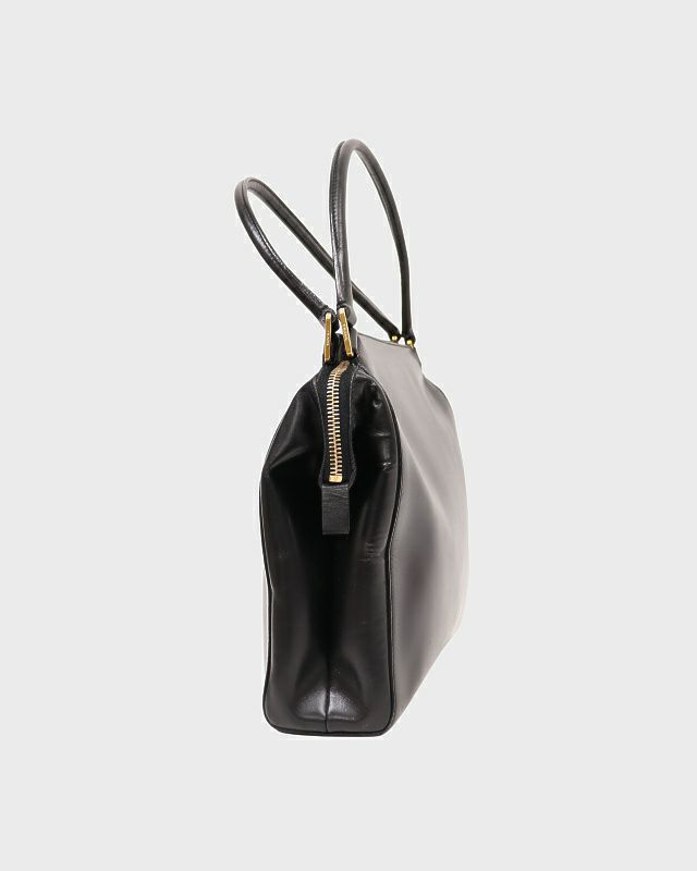 PRADA ロゴ刻印レザーハンドバッグ | Hedy