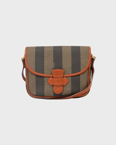 フェンディ　ペカン柄　2WAYショルダーバッグ　ロゴ　ポーチ付き　カーキ　金具 フェンディ ペカン柄 2WAYショルダーバッグ ロゴ ポーチ付き