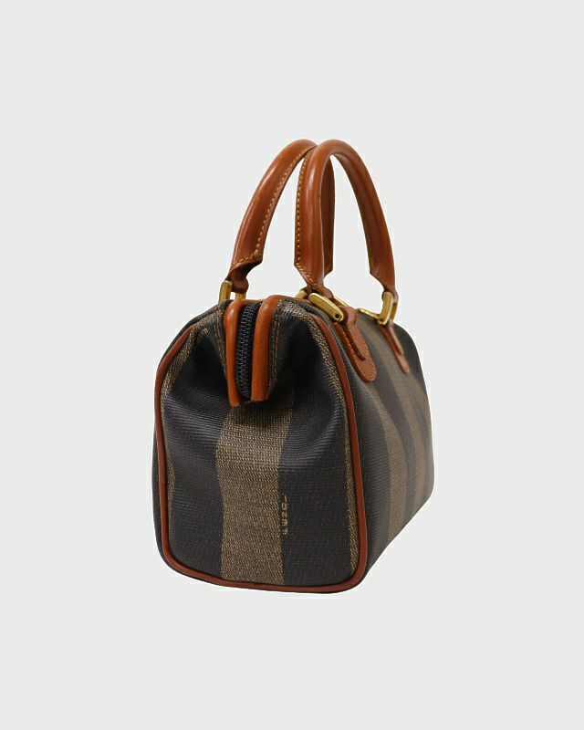 【極美品】FENDI ペカン柄 2way ミニハンドバッグ ミニボストン レザー 極美品】FENDIフェンディ ミニボストンバッグ ペカン柄 2way