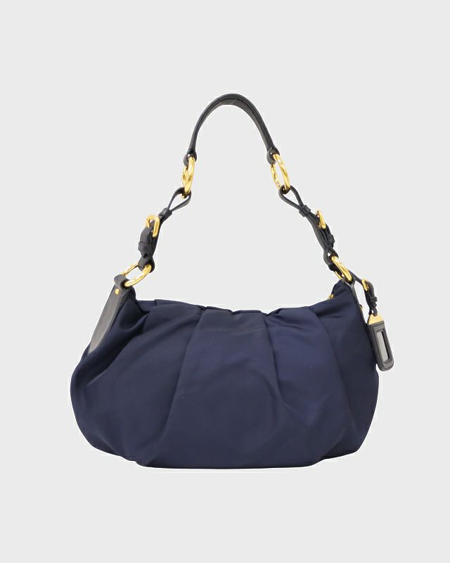 PRADA 三角ロゴ金具ナイロンレザーワンショルダーバッグ | Hedy