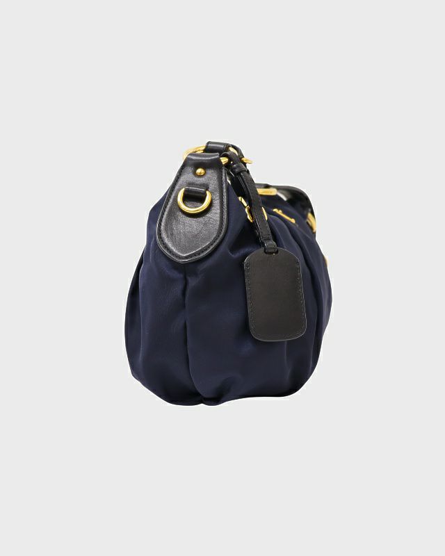 PRADA 三角ロゴ金具ナイロンレザーワンショルダーバッグ | Hedy