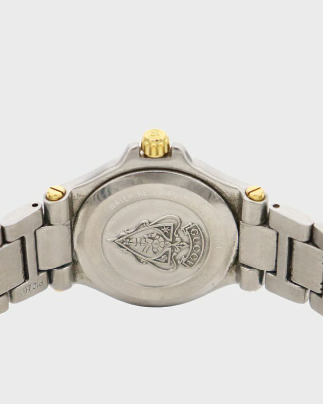 ❤︎GUCCI 9040Lレディースコンビ ゴールド×シルバー ‪‪❤︎‬ グッチ GUCCI 腕時計 9040L デイト コンビ クオーツ ゴールド