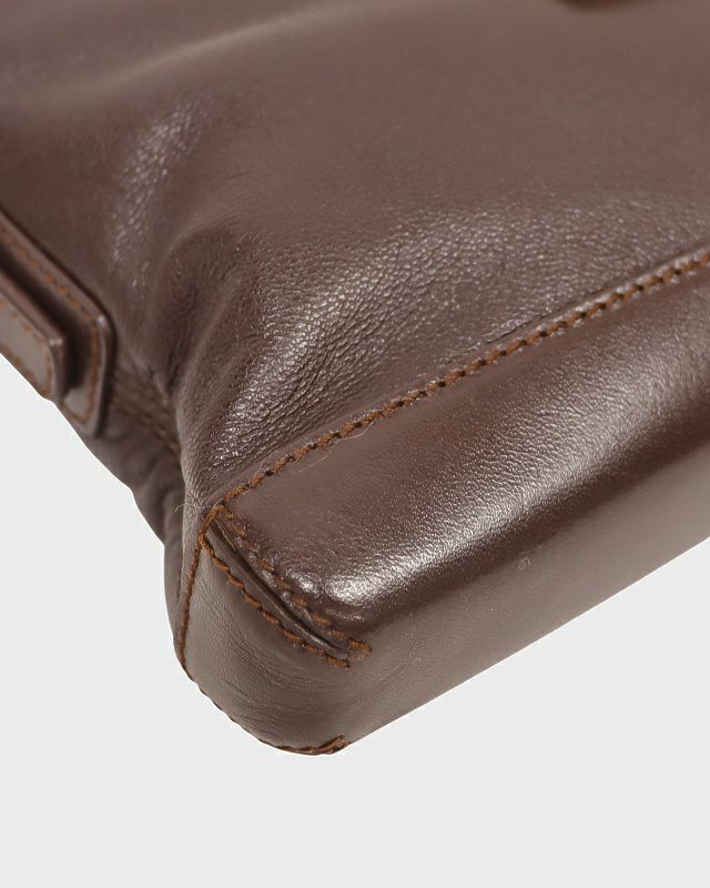 LOEWE ロゴ金具 巾着 ワンショルダーバッグ レザー ブラック ゴールド金具 LOEWE ロゴ金具 巾着 ワンショルダーバッグ レザー ブラック