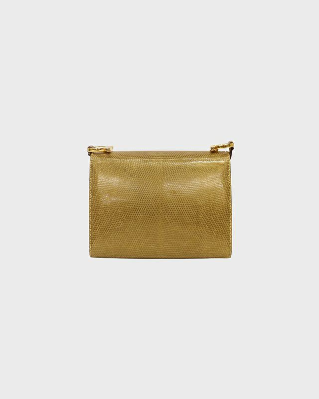 Ferragamo ガンチーニ金具リザードショルダーバッグ | Hedy