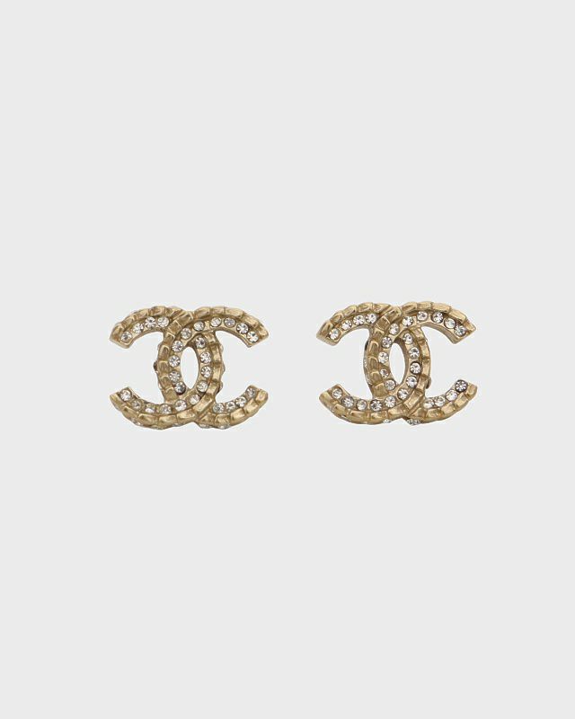 CHANEL COCOラインストーンピアス | Hedy