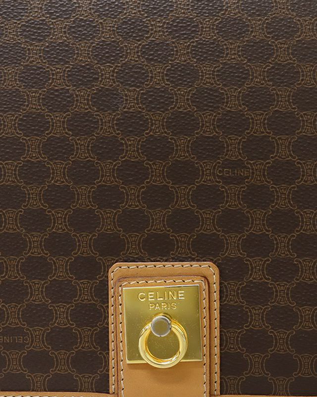 CELINE マカダム柄ガンチーニ金具ショルダーバッグ | Hedy