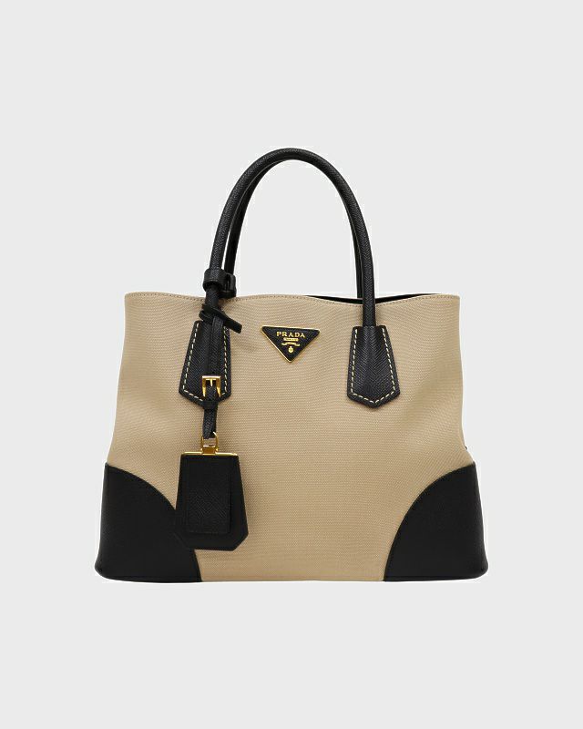 PRADA 三角ロゴ金具キャンバスレザー2Wayバッグ | Hedy