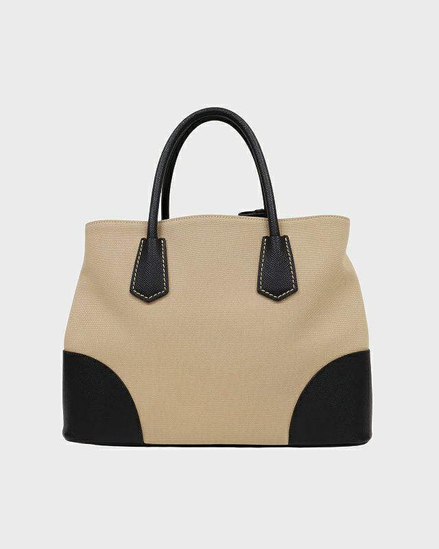 PRADA 三角ロゴ金具キャンバスレザー2Wayバッグ | Hedy