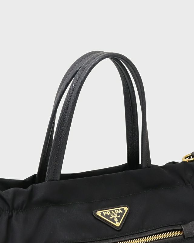 ♦︎PRADA ナイロン×レザー 2wayBag♦︎ PRADA 三角ロゴ金具ナイロンレザー2Wayバッグ | Hedy