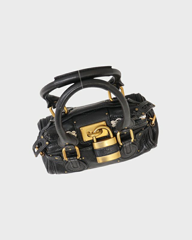 ☆美品・ギャランティ付☆Chloé パディントン ミディアム レザーハンドバッグ Chloe パディントン ミディアム ハンドバッグ メタリックグレー
