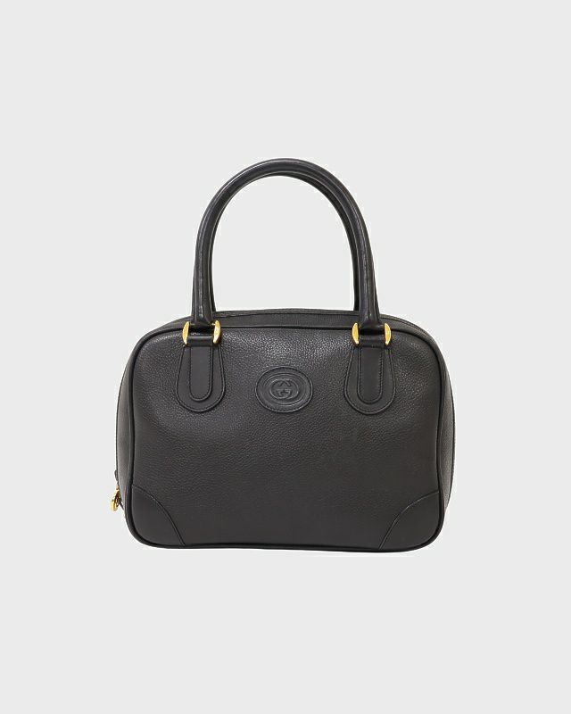 グッチ インターロッキングG ブロンディ ハンドバッグ レザー 黒 GUCCI インターロッキングレザーハンドバッグ | Hedy