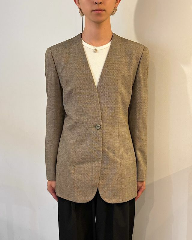 新品タグ付き★EMPORIO ARMANIアルマーニノーカラージャケット ARMANI EXCHANGE ジャケット ノーカラージャケット 「A|X