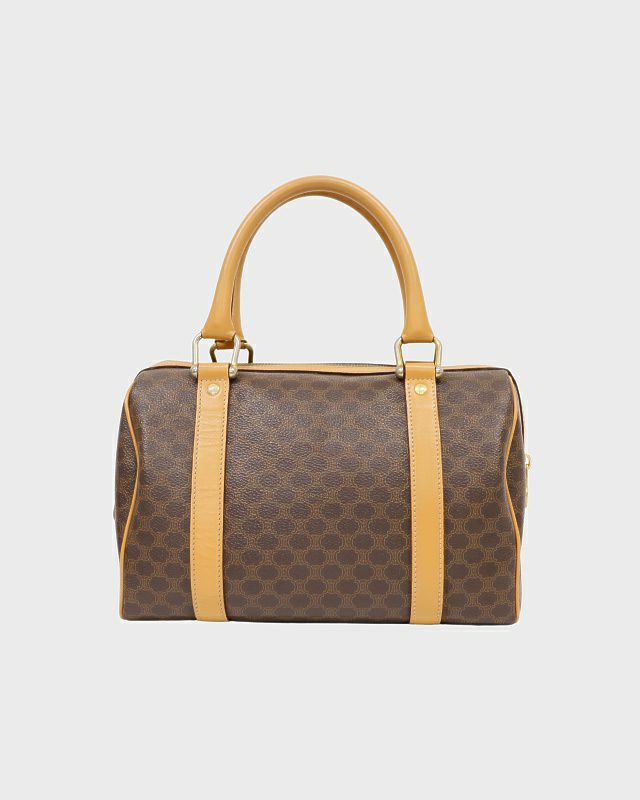 CELINE マカダム柄ブラゾン刻印ボストンバッグ | Hedy