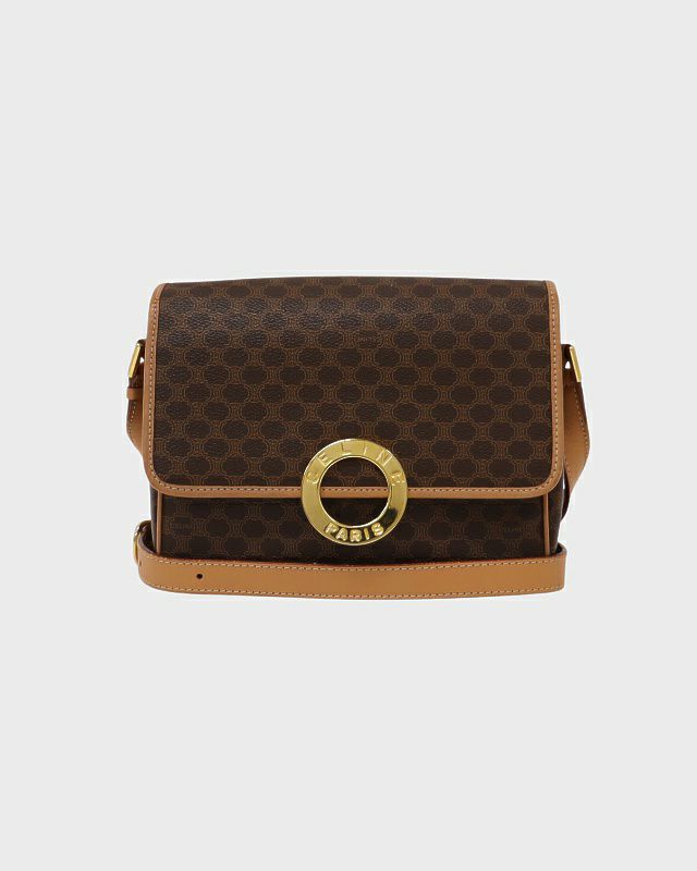 CELINE マカダム柄サークルロゴ金具ショルダーバッグ | Hedy