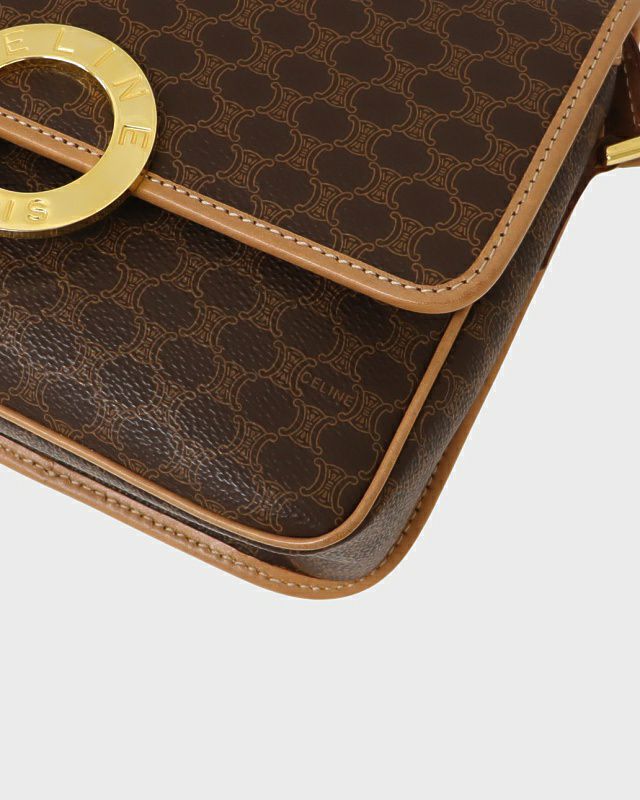 CELINE マカダム柄サークルロゴ金具ショルダーバッグ | Hedy