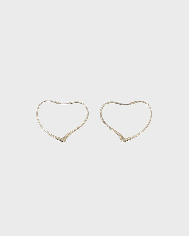【美品】Tiffany & Co オープンハート フープ ピアス SV925 TIFFANY&CO. オープンハートフープピアス | Hedy