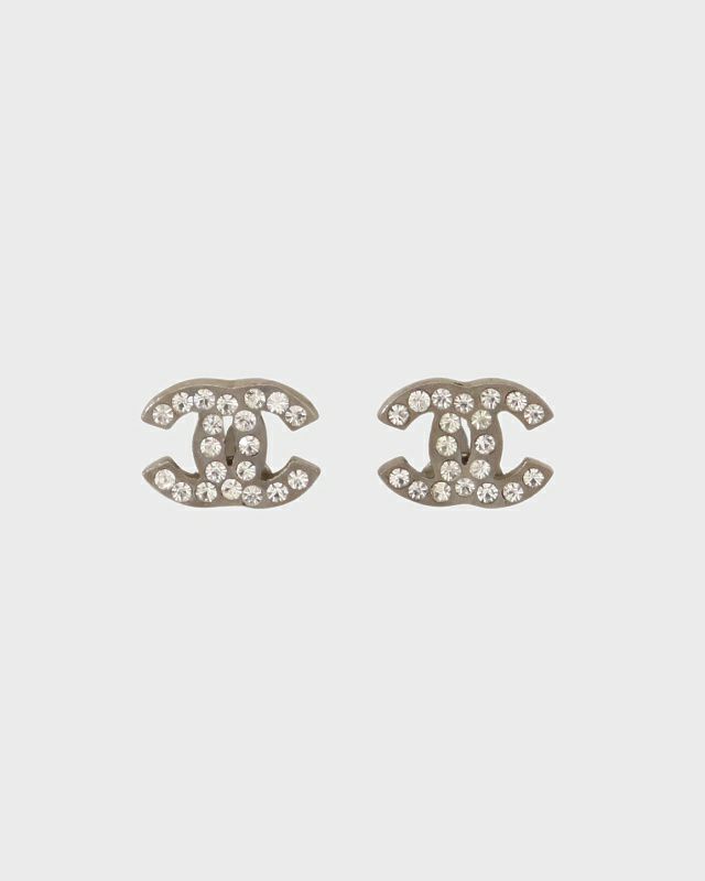 CHANEL COCOラインストーンピアス | Hedy