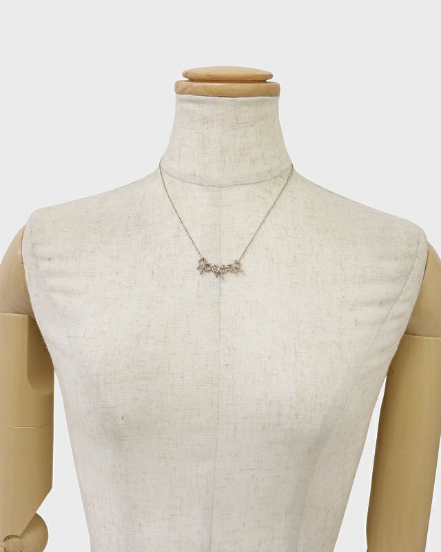 Tiffany & Co. 3連 リボン ネックレス 使用感あり nk01 Tiffany & Co. 3連 リボン ネックレス 使用感あり nk01