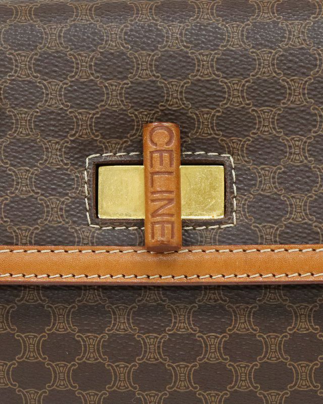 CELINE マカダム柄ターンロックハンドバッグ | Hedy