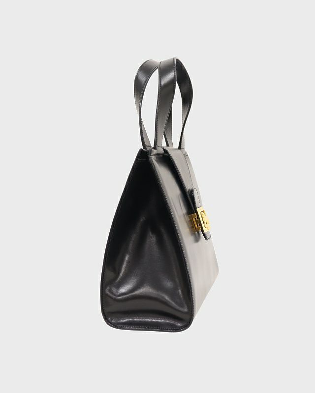 セリーヌ ショルダーバッグ ハンドバッグ レザー 馬車金具 黒 CELINE 馬車金具 レザーショルダーバッグ