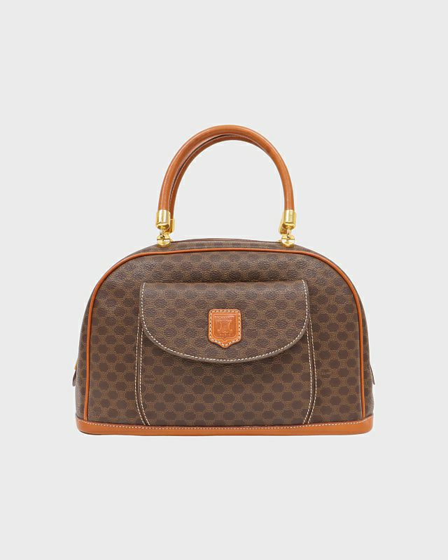 CELINE ハンドバッグ　ドーム型　マカダム柄　自立　トリオンフ CELINE ハンドバッグ ドーム型 マカダム柄 自立 トリオンフ