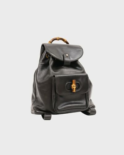 ブラウンレザーリュック バンブーハンドル付き GUCCI グッチ バンブー リュックサック リュック オールドグッチ