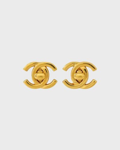 シャネル　イヤリング　ターンロック　箱あり CHANEL 美品 シャネル イヤリング ターンロック ココマーク