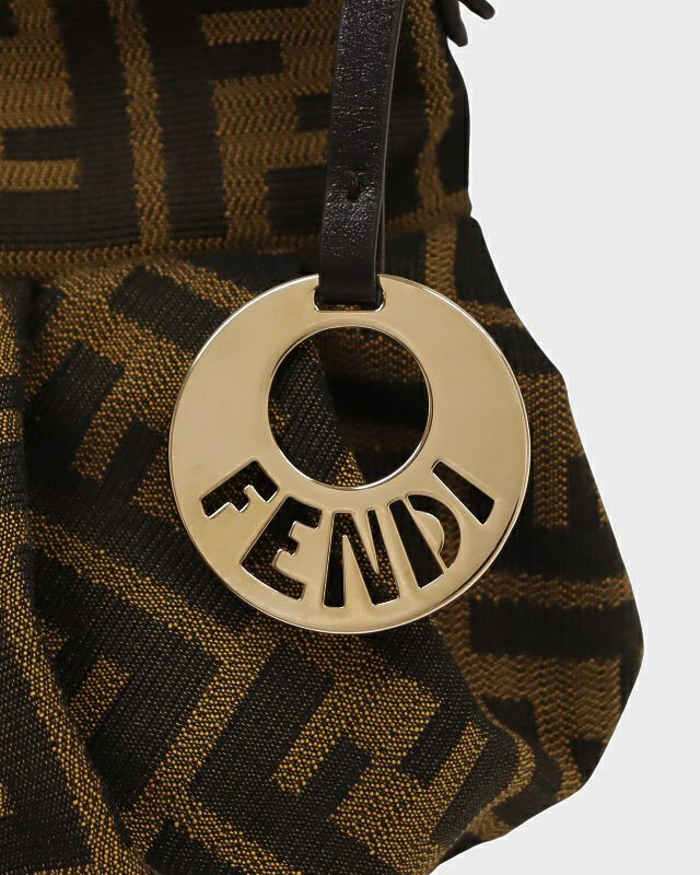 FENDI ハンドバッグ ズッカ柄 ナイロン ブラック ミニバッグ FFロゴ FENDI フェンディ FENDI ロゴ ナイロン ミニバッグ ハンドバッグ