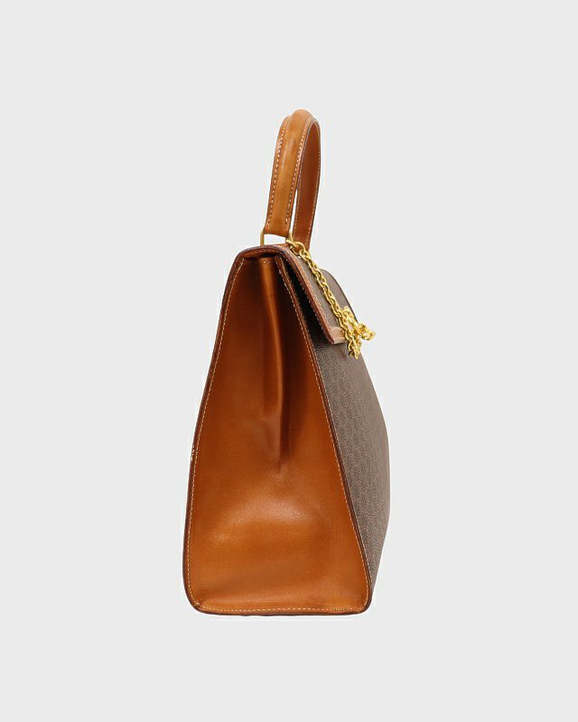 CELINE マカダム柄ガンチーニ金具ハンドバッグ | Hedy
