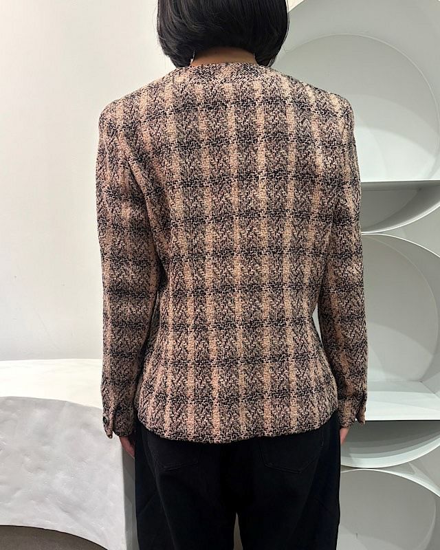 CHANEL ツイードジャケット 44 シャネル CHANEL ツイードジャケット P7514738 グリーン ウール