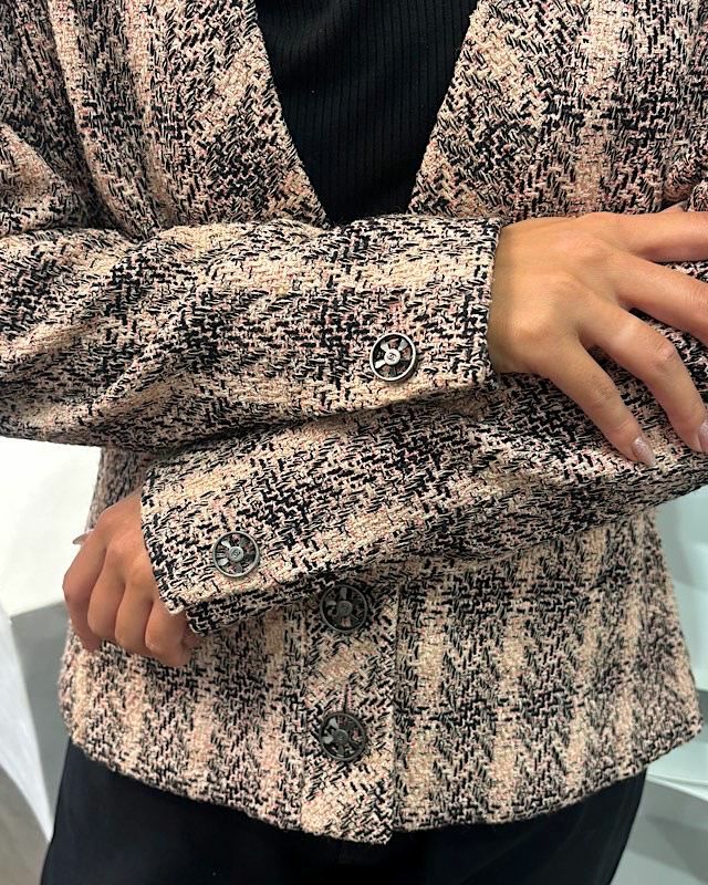 ゆのりきさん専用　CHANEL CC 24S グリッター ツイード　ジャケット ゆのりきさん専用 CHANEL CC 24S グリッター ツイード ジャケット