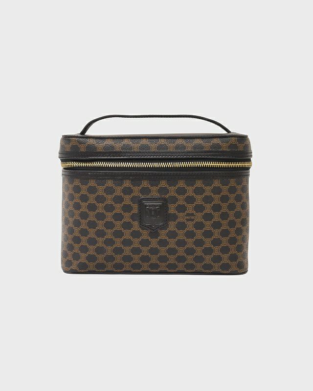 CELINE セリーヌ　バニティバッグ　マカダム柄 CELINE マカダム柄ブラゾン刻印バニティ2WAYバッグ