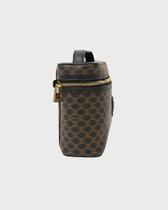 セリーヌ　バニティ　マカダム柄 CELINE マカダム柄ブラゾン刻印バニティ2WAYバッグ