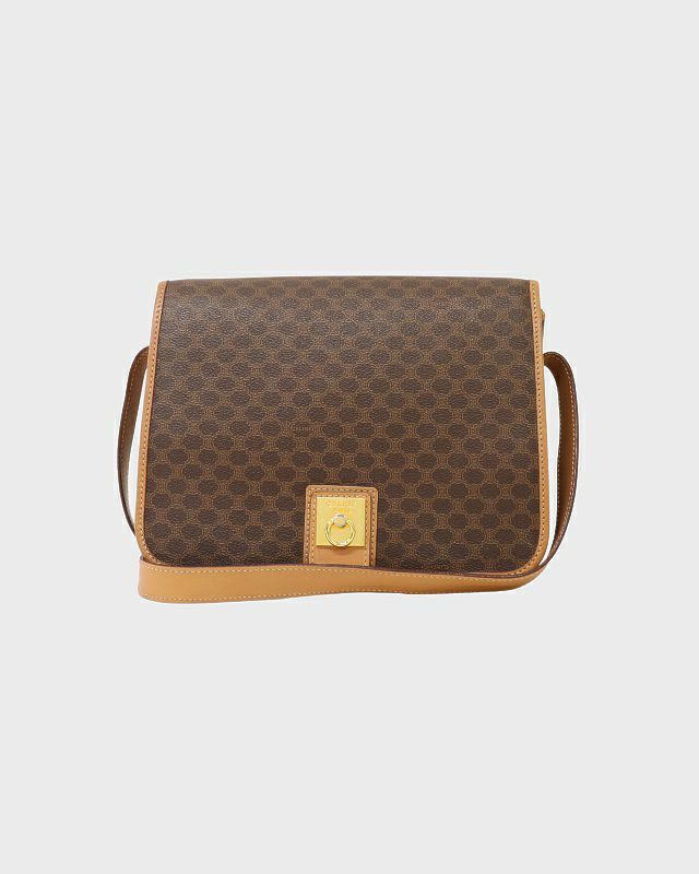 CELINE セリーヌ ハンドバッグ マカダム柄 ガンチーニ ゴールド金具 CELINE セリーヌ ハンドバッグ マイクロミニ ボストンバック M16