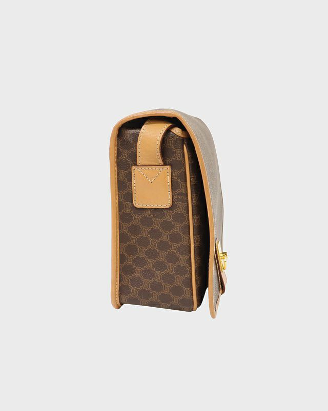 ♥美品♥CELINEマカダム　 ネイビー　カシミア混 ウール 手袋 日本直送 名牌中古包 】CELINE セリーヌ マカダム 財布 ベージュ