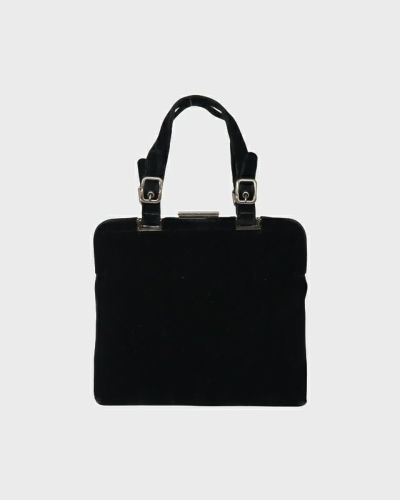 PRADA プラダ トートバッグ ショルダーバッグ レザー ヴィンテージ PRADA プラダ ショルダーバッグ ブラック ロゴ ギャザー レザー