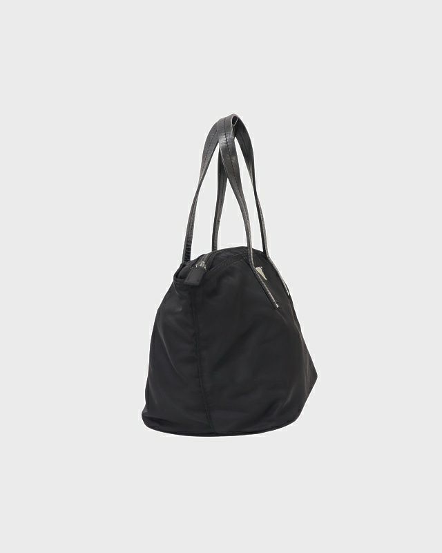 PRADA 三角ロゴ金具ナイロンレザーハンドバッグ | Hedy