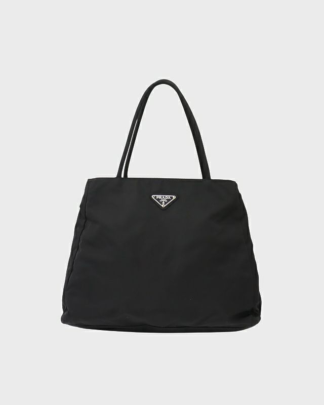 PRADA　トートバッグ　三角ロゴ　南京錠付き　ナイロン　A４収納化　551 PRADA プラダ トートバッグ 三角ロゴプレート ショルダーバッグ