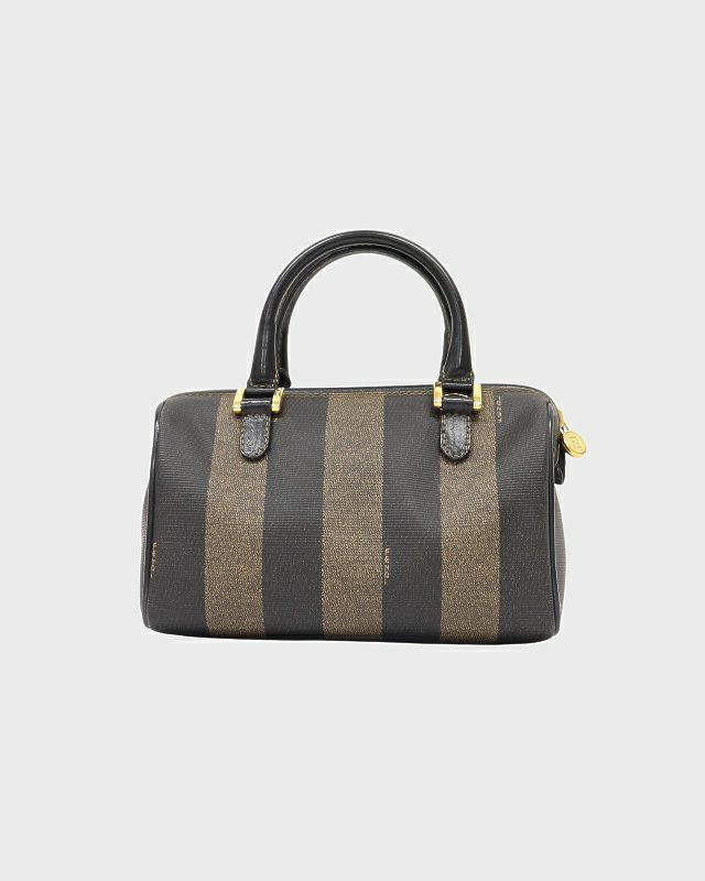 Fendi ストライプ ハンドバッグ　ペカン柄 SALE】fendi ハンドバッグ ぺカン フェンディ バッグ ストライプ
