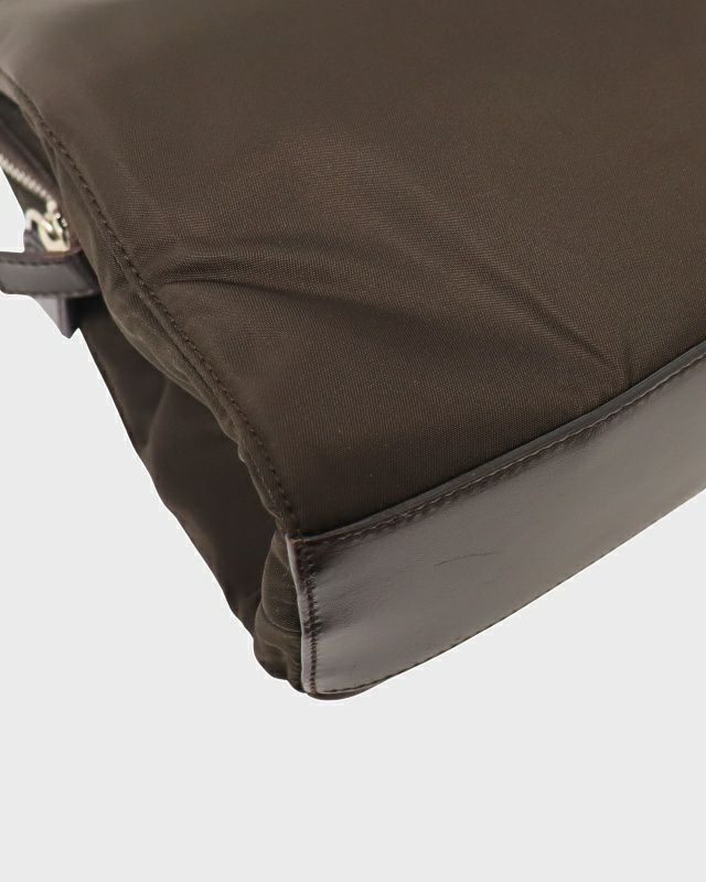 PRADA 三角ロゴ金具ナイロンレザーハンドバッグ | Hedy