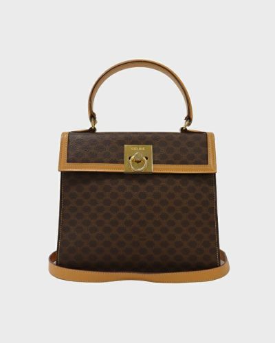 CELINE マカダム柄ターンロックハンドバッグ | Hedy